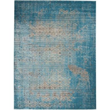 Karma Blue 6'7" x 9'6" Area Rug
