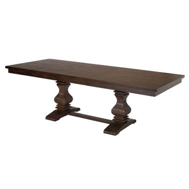 Karol Extendable Dining Table with Removable 18 Inch Leaf In Walnut Wood
