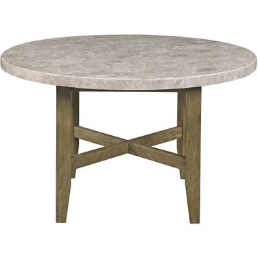 Karsen Dining Table In Marble Top And Rustic Oak