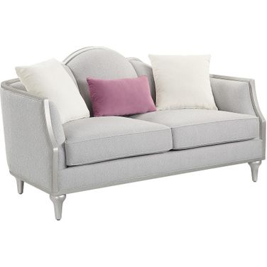 Kasa Loveseat With 3 Pillows In Beige