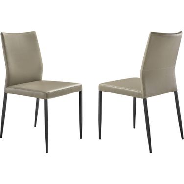 Kash Upholstered Dining Chair Set of 2 In Gray
