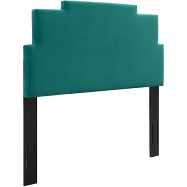 Kasia Performance Velvet Twin Headboard In Teal