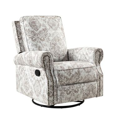 Kaspar Manual Swivel Glider Recliner In Beige