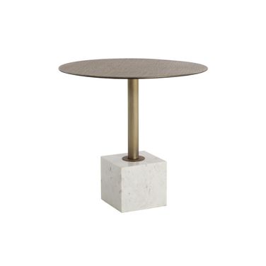 Kata 32 Inch Kata Bistro Table In White Marble