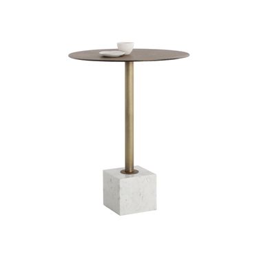 Kata Bar Table In White Marble