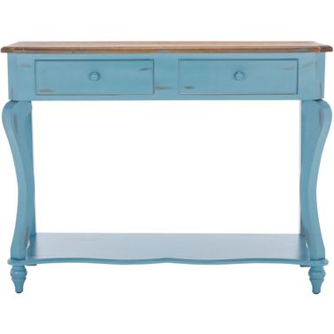 Katie Console with 2 Storage Drawer in Blue