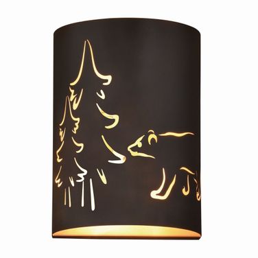 Katmai 5 Inch Wall Light In Noble Bronze and Brass Gold