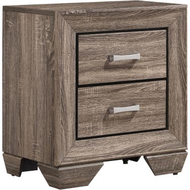 Kauffman 2-drawer Nightstand Washed Taupe