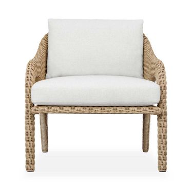 Kavali Outdoor Wicker Lounge Chair In Woodtone