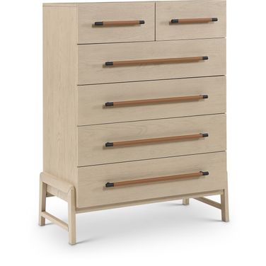 Kaya Vegan Leather Chest In Natural