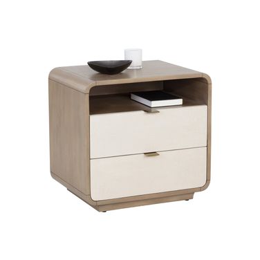 Kayden Nightstand In Natural and Cream