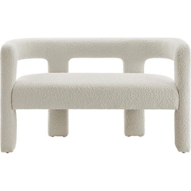 Kayla Boucle Upholstered Loveseat In Ivory