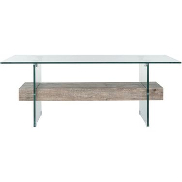 Kayley Glass Coffee Table In Grey