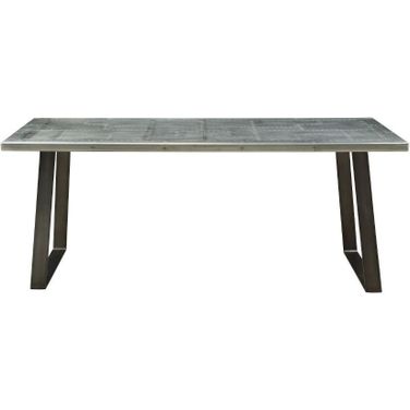 Kaylia Aluminum and Gunmetal Dining Table