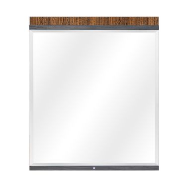 Kayner Dresser Mirror with LED Lights In Charcoal