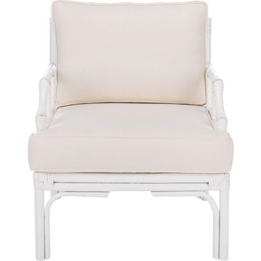Kazumi Accent Chair with Cushion in White
