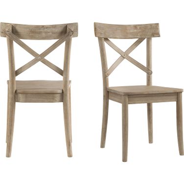 Keaton Beach X Back Wooden Side Chair Set Of 2
