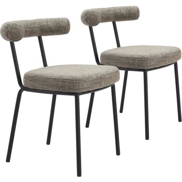 Kede Dining Chair Set of 2 In Green Tweed