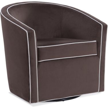 Keely Brown Swivel Chair In Maple