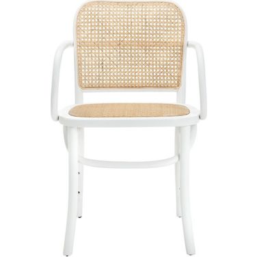 Keiko White and Natural Cane Dining Chair