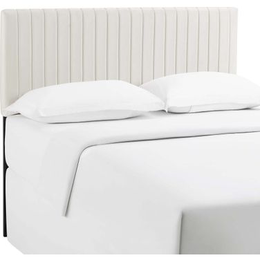 Keira Full/Queen Performance Velvet Headboard In Ivory