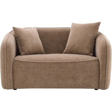 Keith Loveseat with 2 Pillows In Brown Chenille