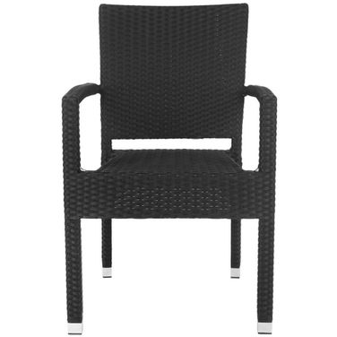 Kelda Black Stacking Arm Chair Set of 2