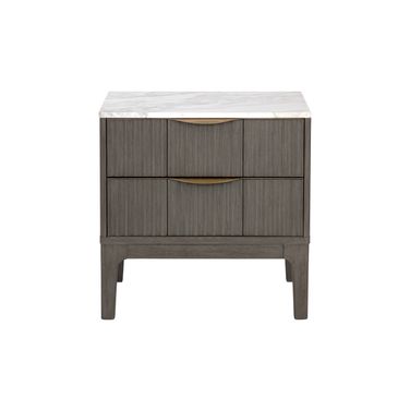 Keldon Nightstand In White and Grey