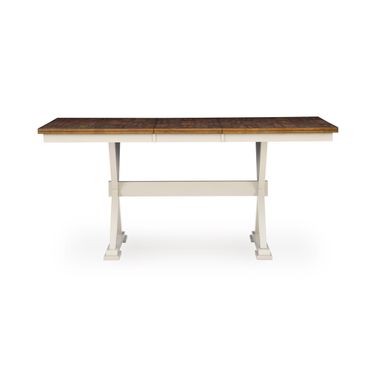 Kellerby Counter Height Dining Extension Table In Antique White and Brown
