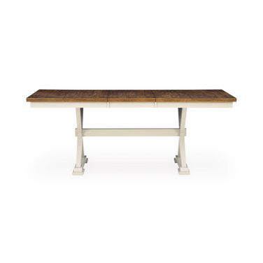 Kellerby Dining Extension Table In Antique White and Brown