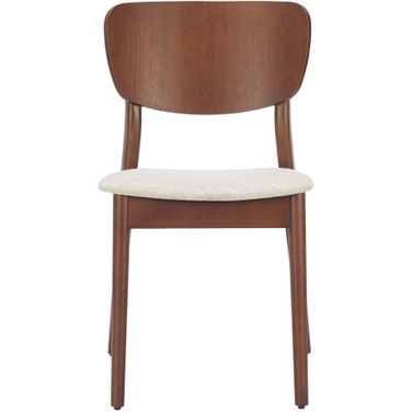 Kellua Dining Chair Set of 2 In Beige and Walnut