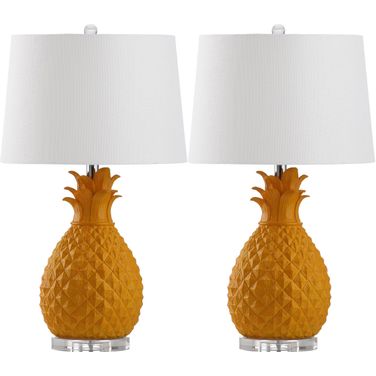 Kelly 25.5-Inch H Table Lamp in Yellow Set of 2