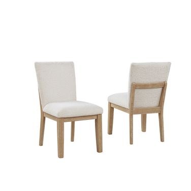 Kelly Linen Dining Chair Set of 2 in Cream