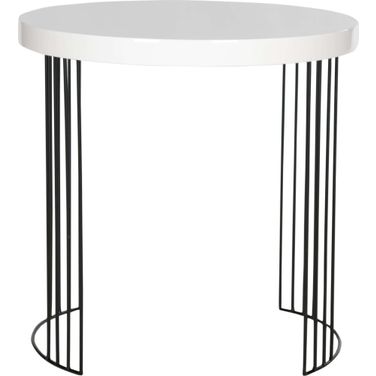 Kelly White Scandinavian Lacquer Side Table