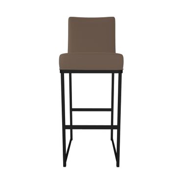 Kelsey 26 Inch Counter Height Stool In Sable Onyx and Island Teak