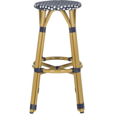 Kelsey Navy and White Indoor/Outdoor Counter Stool