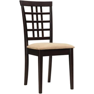Kelso Lattice Back Dining Chairs Cappuccino Set of 2