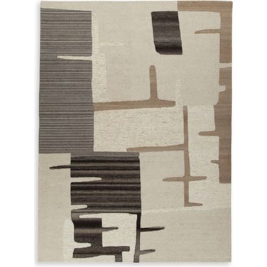Kencher Extra Large Rug In Beige and Brown