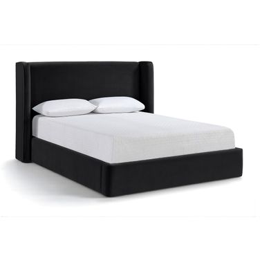 Kendall Velvet Upholstered Full Bed In Black