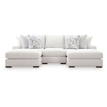 Kendrie 3-Piece Double Chaise Sectional In Chalk
