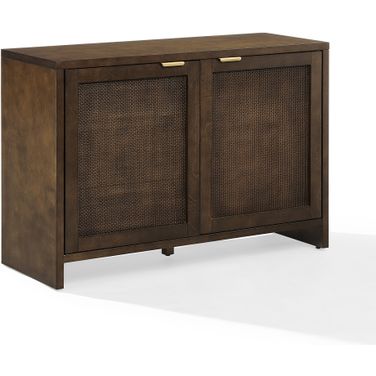 Kenji Record Storage Media Console In Dark Brown