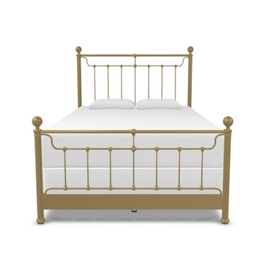 Kenna King Complete Bed with Metal Profile In Milky Gold
