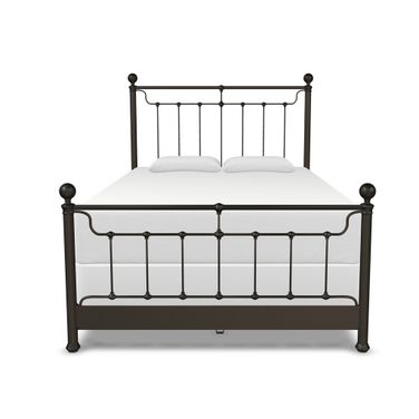 Kenna Queen Complete Bed with Metal Profile In Weathered Bronze