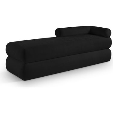 Kennedy Chenille Fabric Bench In Black