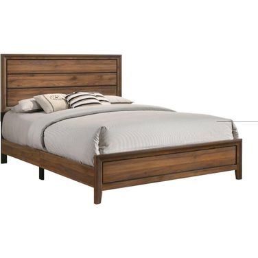Kennedy Queen Panel Bed With USB In Nutmeg