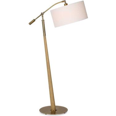 Kennett Wooden Floor Lamp In Brown