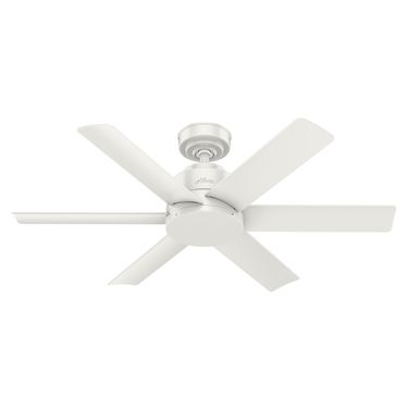 Kennicott 44 Inch Damp Rated Ceiling Fan and Wall Control In Fresh White
