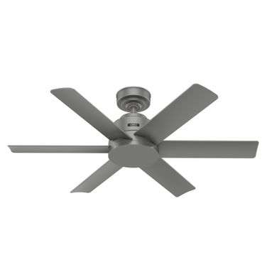 Kennicott 44 Inch Damp Rated Ceiling Fan and Wall Control In Matte Silver