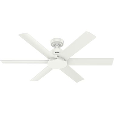 Kennicott 52 Inch Damp Rated Ceiling Fan and Wall Control In Fresh White
