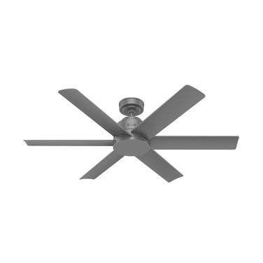 Kennicott 52 Inch Damp Rated Ceiling Fan and Wall Control In Matte Silver